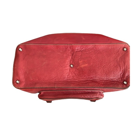 Reduced—CHLOE vintage Edith Dome Bowler red calfskin leather satchel tote, VGC - Picture 12 of 16